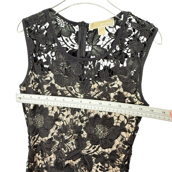 Michael Michael Kors Black Floral Lace Sheath Midi Dress – Size M - Picture 5 of 9